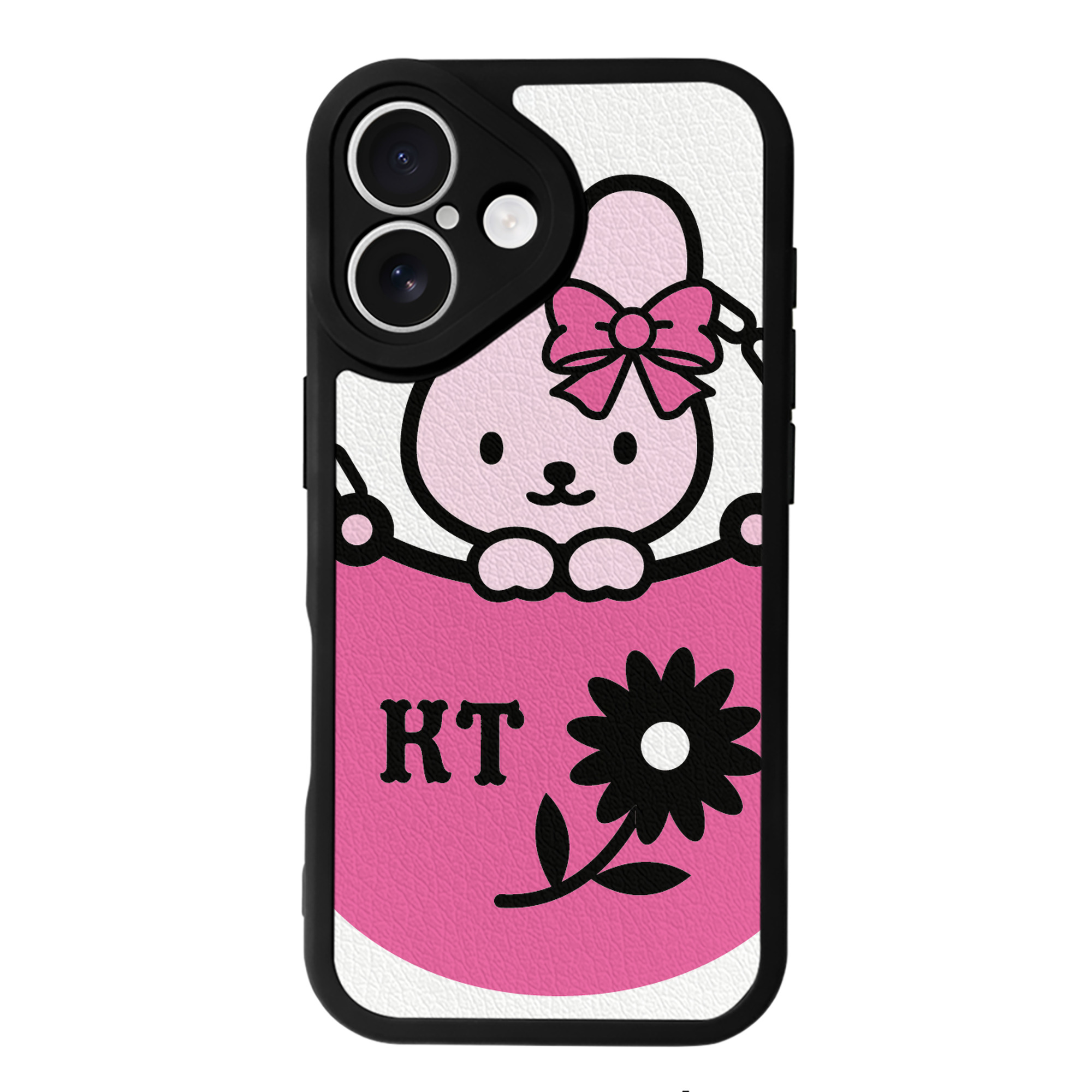 （画像用） Hello Kitty ハローキティ 【iPhone 16シリーズ対応】シリコンスマホケース（レザー調） 材質：シリコン